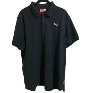 SOLD.     Puma Black Short Sleeve Polo Shirt - XL
